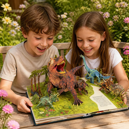 Interactief 3D pop up dinosaurusboek