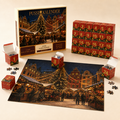 Kerst puzzel adventskalender 24 dagen