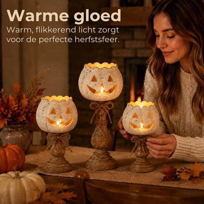 Halloween pompoenkandelaar