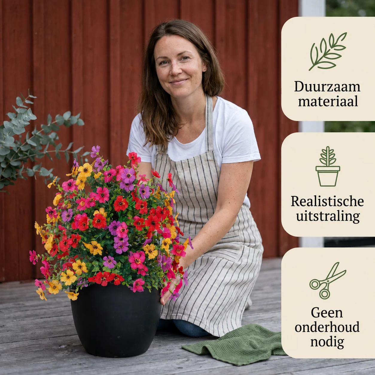 FloraLux weerbestendige kunstbloemen voor entree en terras