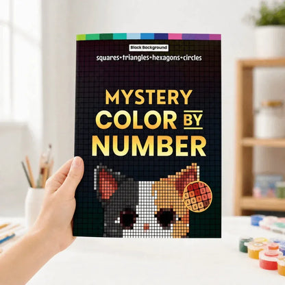 Mystery Mosaics kleurboek met kleuren op nummer
