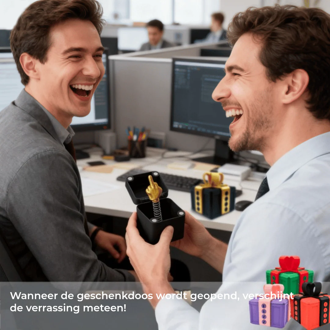 Grapjes Geschenkdoos – Verrassing met Verborgen Middelvinger
