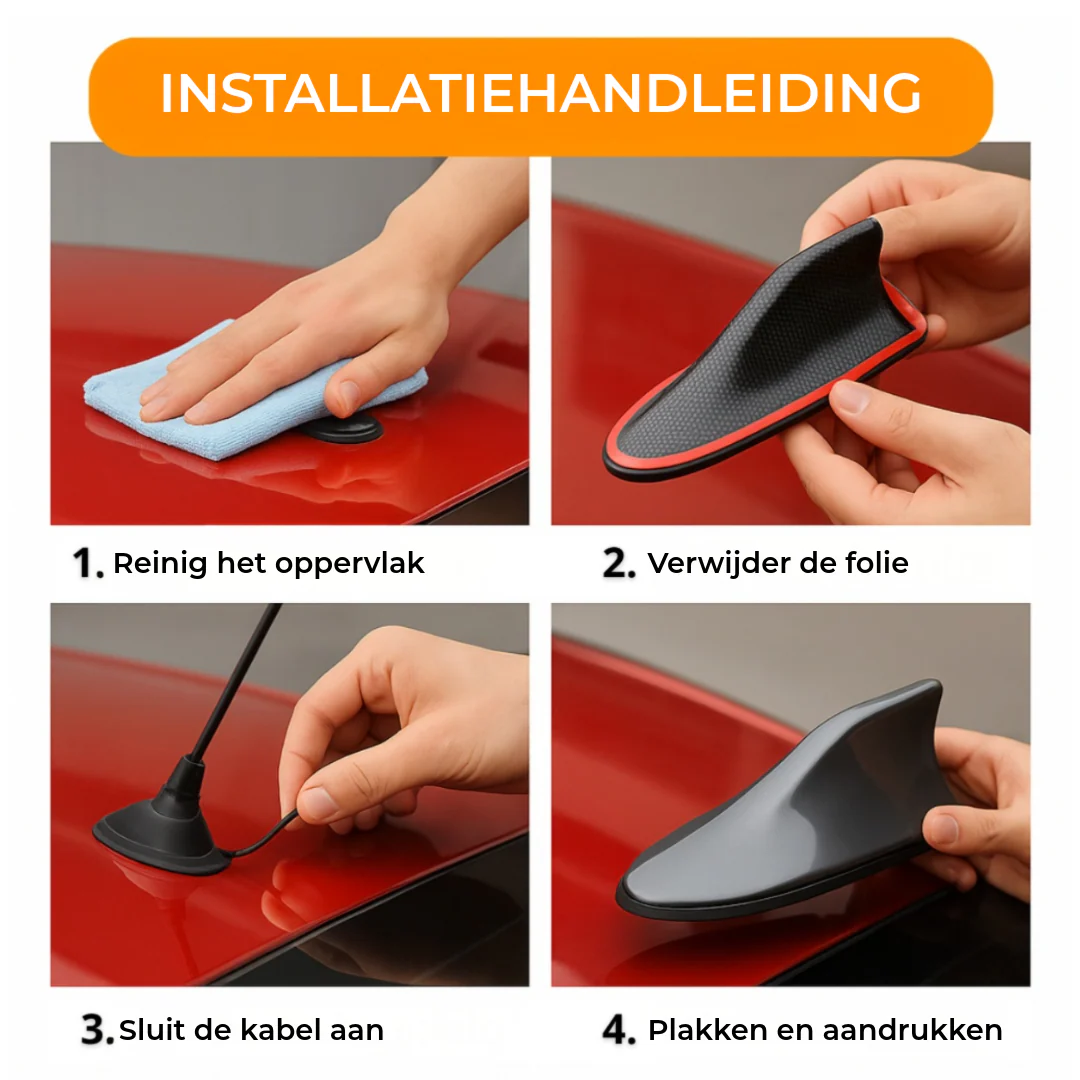 Shark auto-antenneversterker – superieure radio-ontvangst