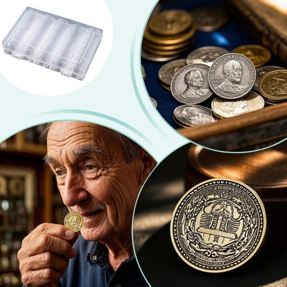 Beveiligde opbergkoffer voor munten
