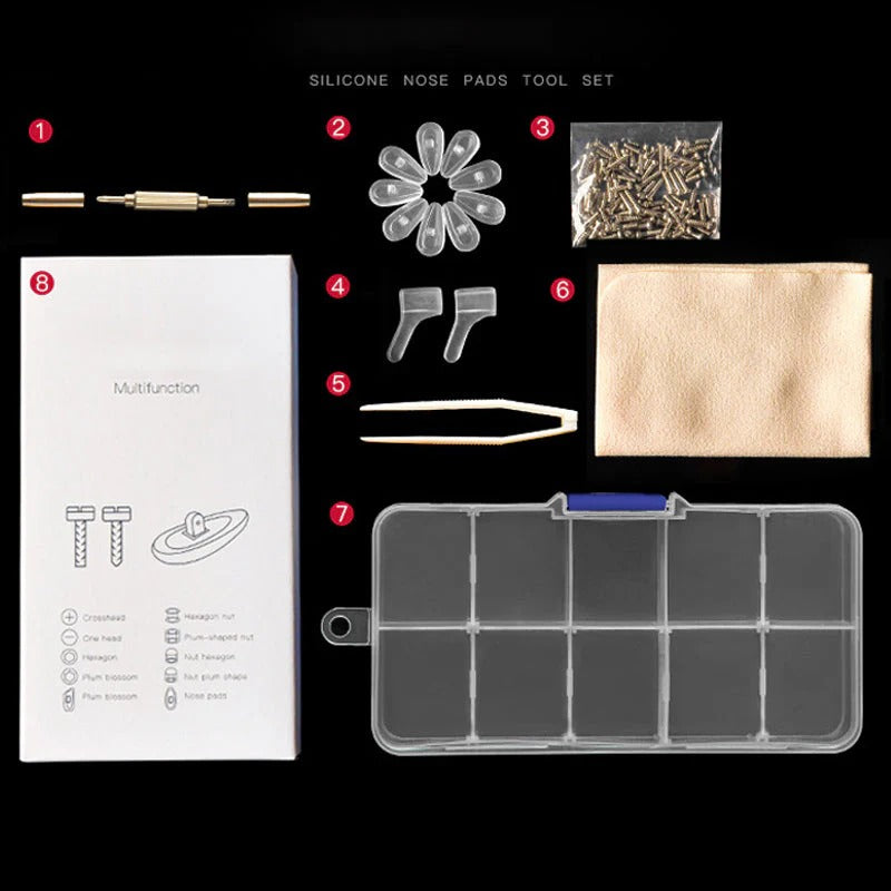 Reparatieset Brillenneussteunen