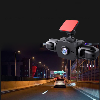 360° 4-Lens Dashcam – Volledig Zicht & Nachtzicht