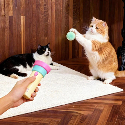 Automatische speelgoedwerper voor katten activeert moeiteloos interactief speelplezier