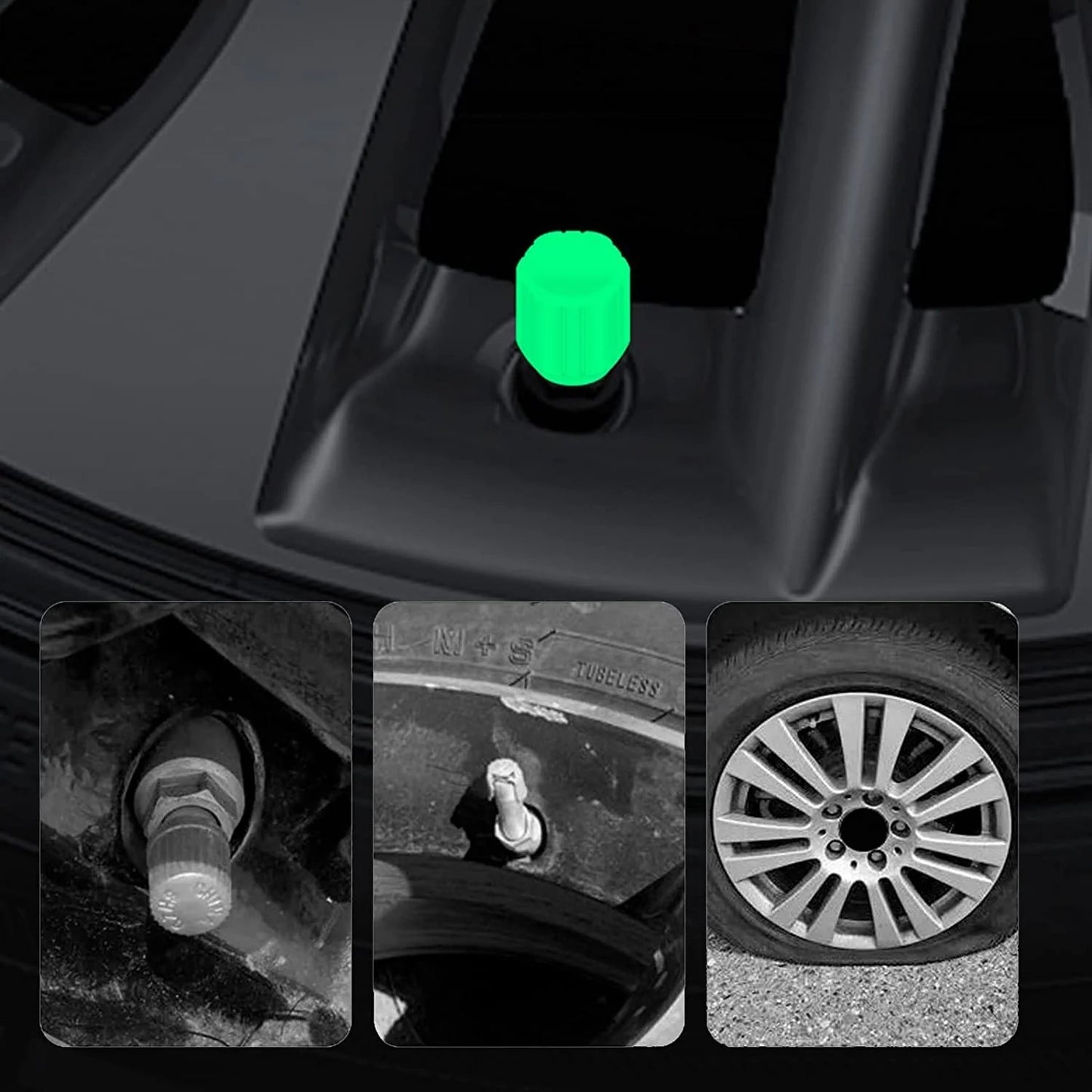 Verlichte Ventieldopjes voor Auto en Fiets