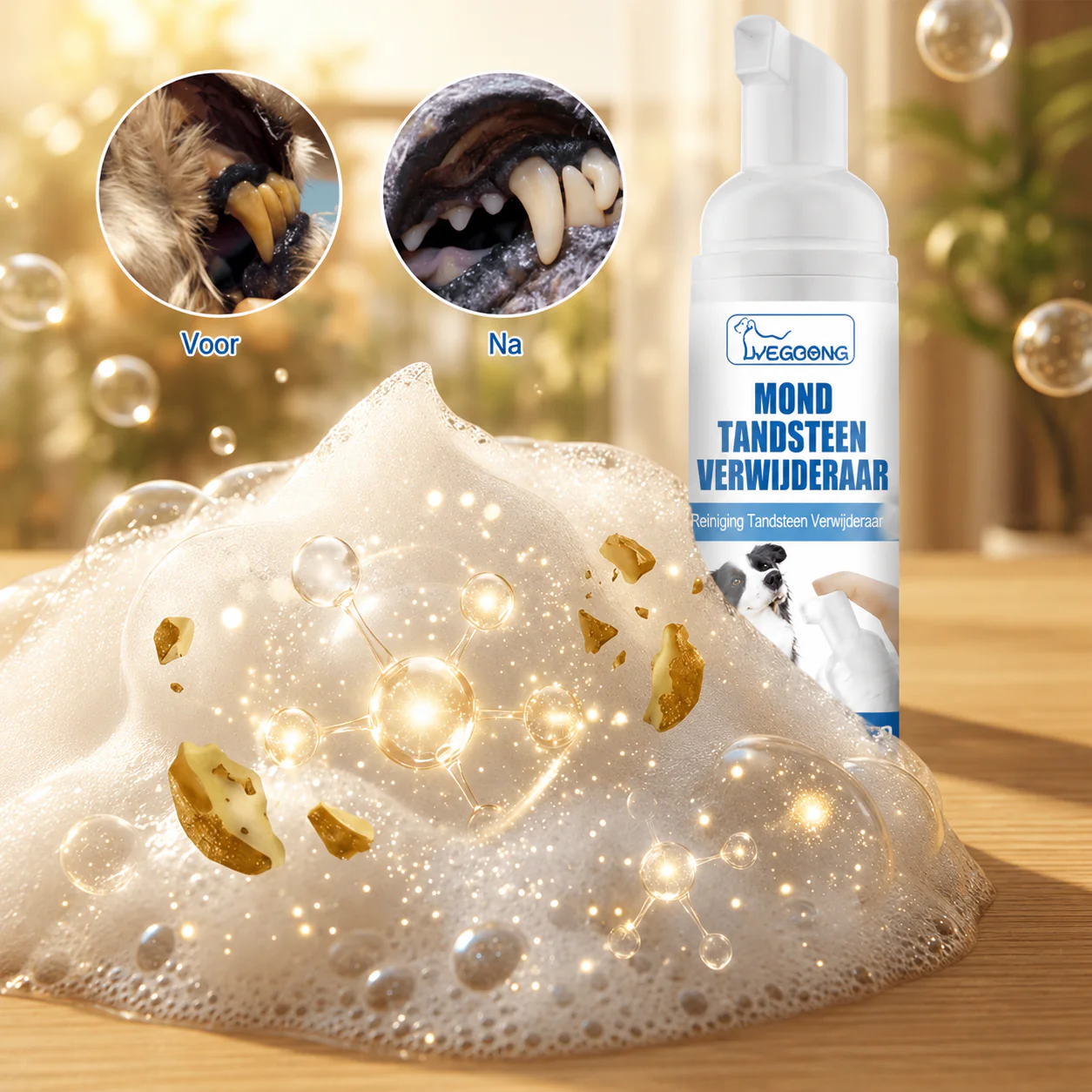 Tandsteen verwijderingsspray voor honden & katten