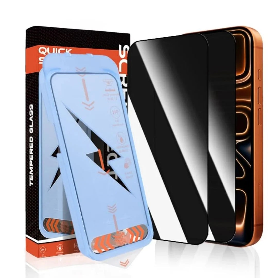 Privacy screenprotector set van 2 met installatiehouder