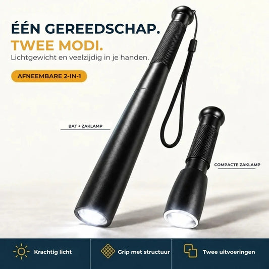 Aluminium honkbalknuppel met zaklamp