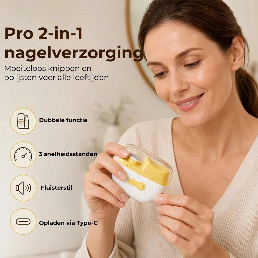 Elektrische nagelknipper met nagelvijl