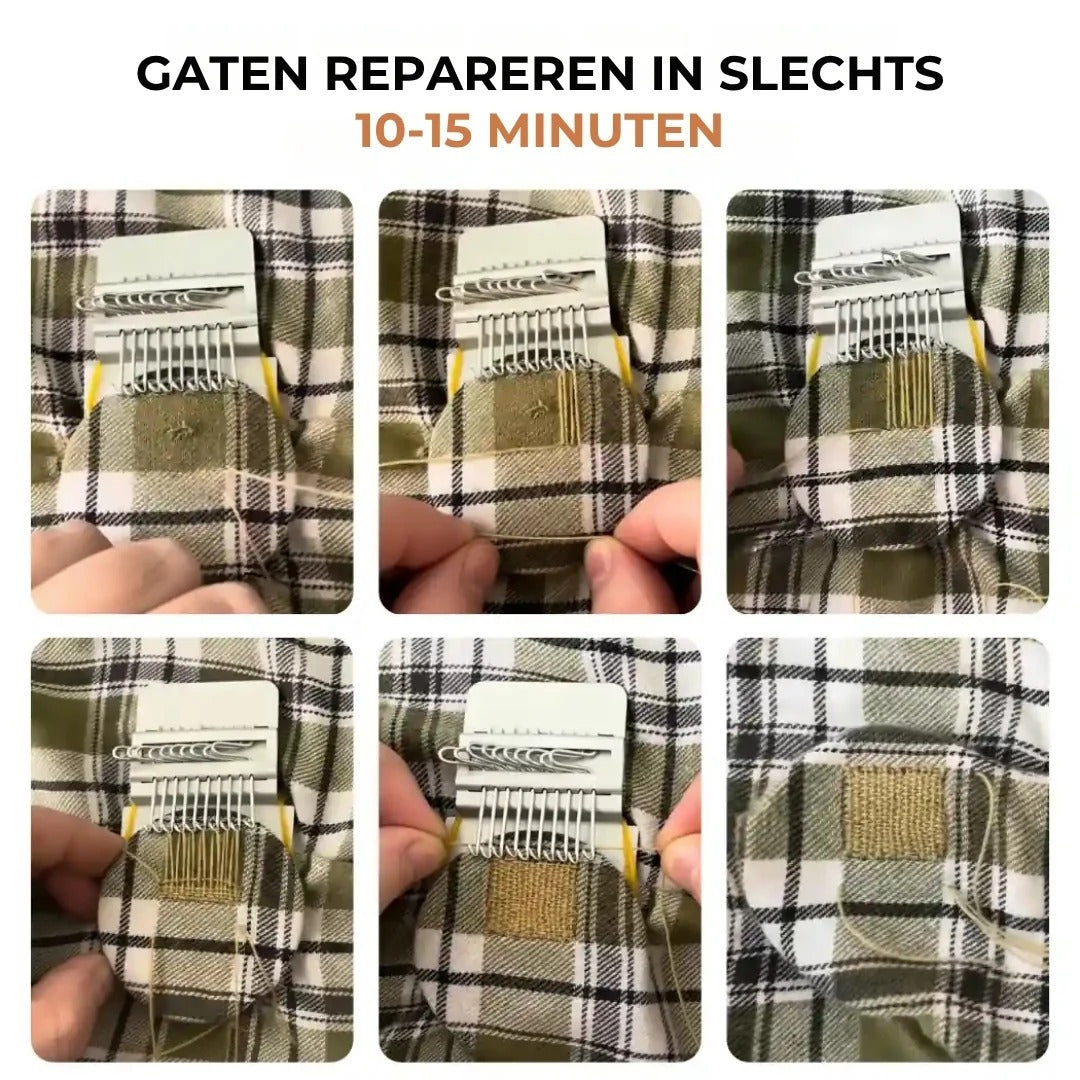 Weefset met houten weefgetouw