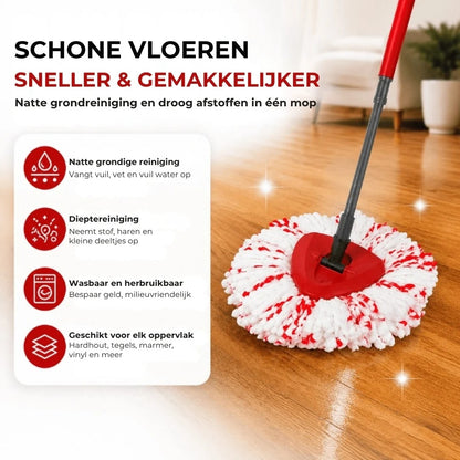Driehoekige microvezel mopkop