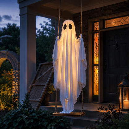 Hangende spookschommel met LED verlichting voor Halloween