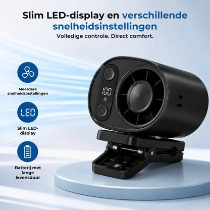 Oplaadbare autoventilator met clip
