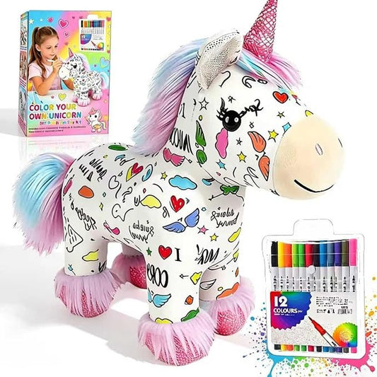 ColorMagic Unicorn uitwasbare eenhoorn kleurknuffel
