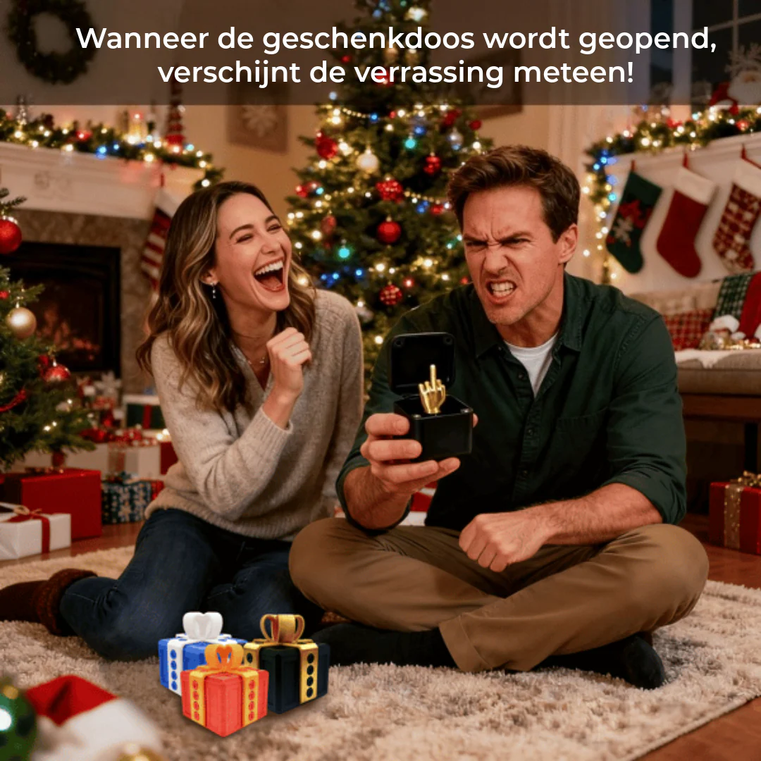Grapjes Geschenkdoos – Verrassing met Verborgen Middelvinger