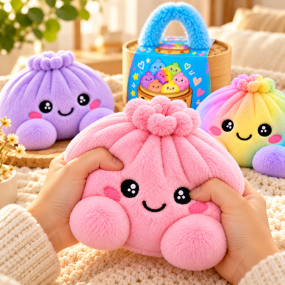 Dumpling squishy knuffels met stoommandje