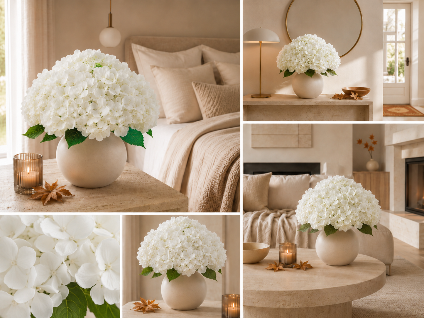 Everbloom Real Touch kunsthortensias in herfstkleuren