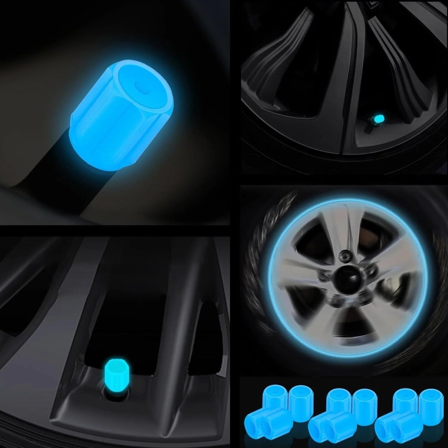 Verlichte Ventieldopjes voor Auto en Fiets