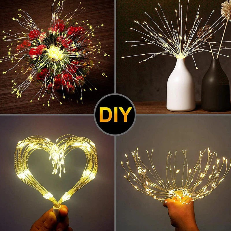 Solar vuurwerk lichtslingers voor in de tuin en op feestjes