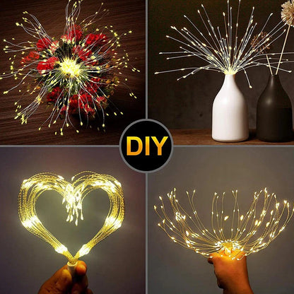 Solar vuurwerk lichtslingers voor in de tuin en op feestjes