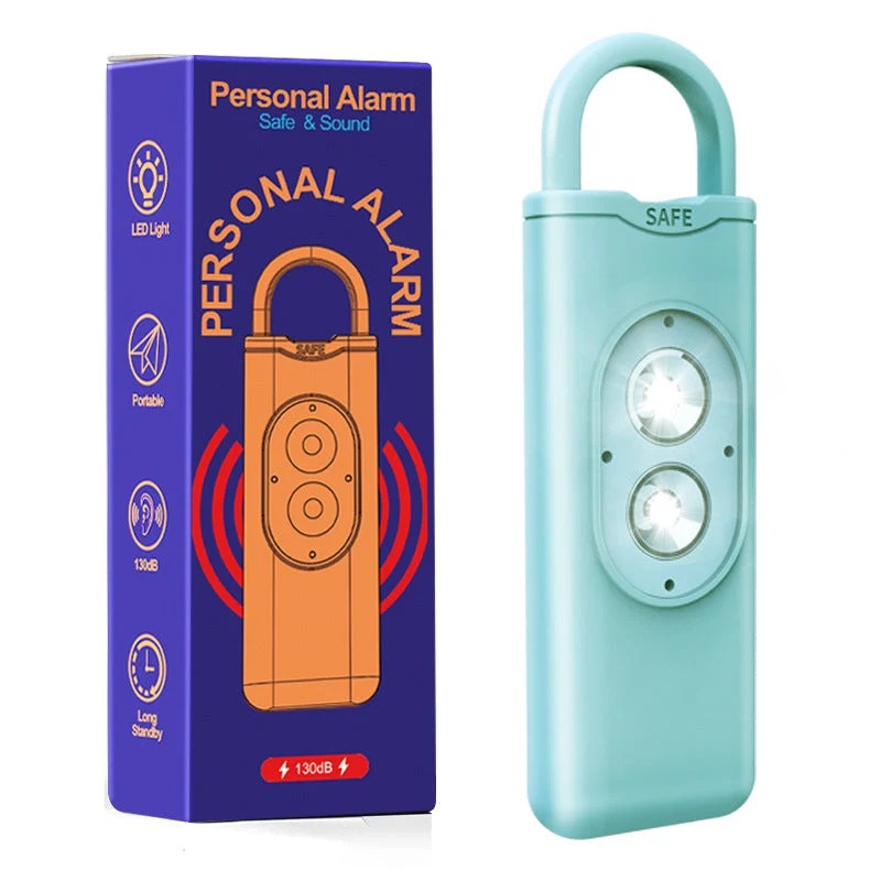 Oplaadbaar Persoonlijk Alarm met Zaklamp en 130 dB Sirene