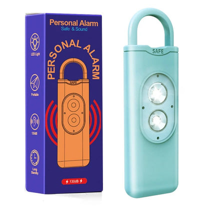 Oplaadbaar Persoonlijk Alarm met Zaklamp en 130 dB Sirene