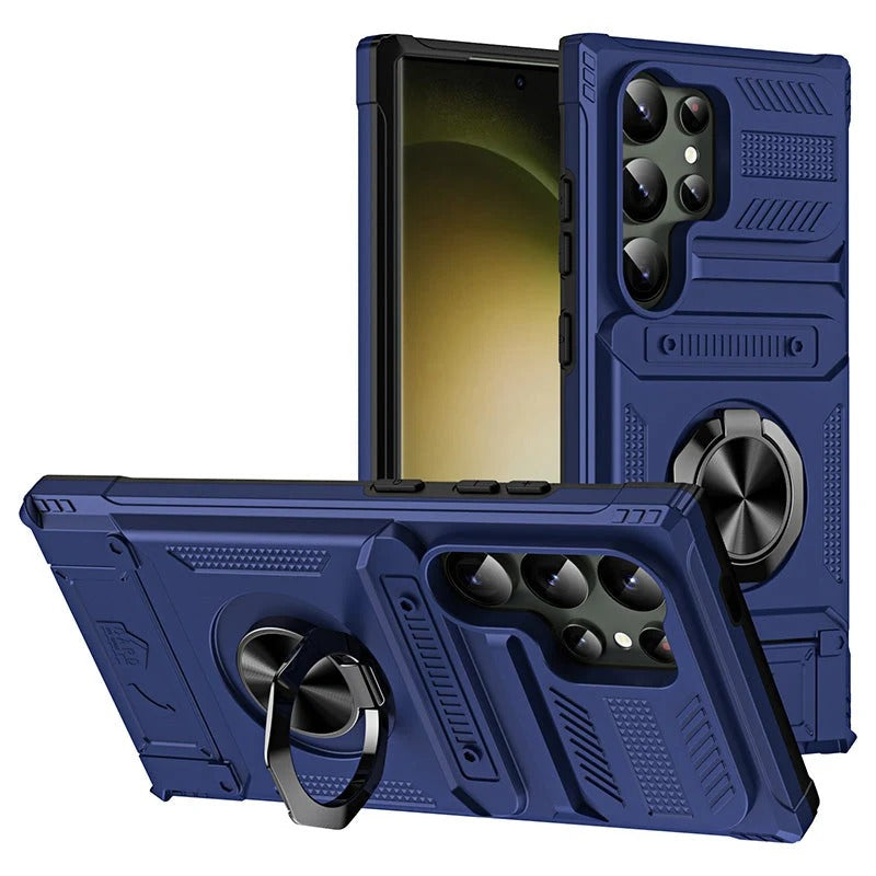 Samsung hoesje met kaarthouder en magnetische ringstandaard