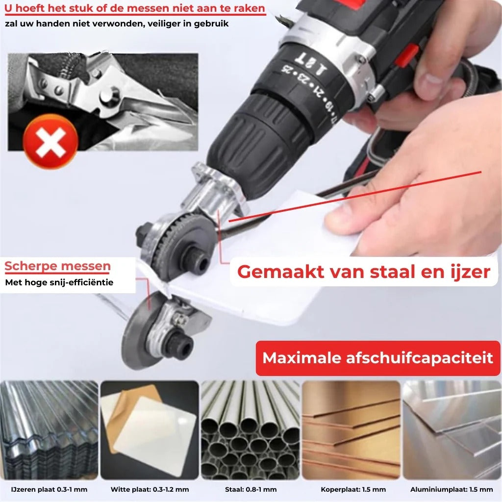 Metaalzaagadapter voor Boormachine