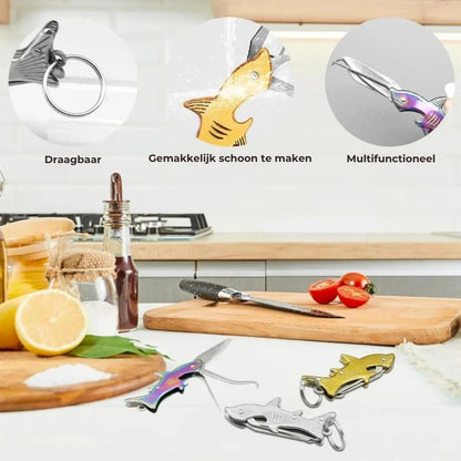 Haai 3 in 1 sleutelhanger multitool