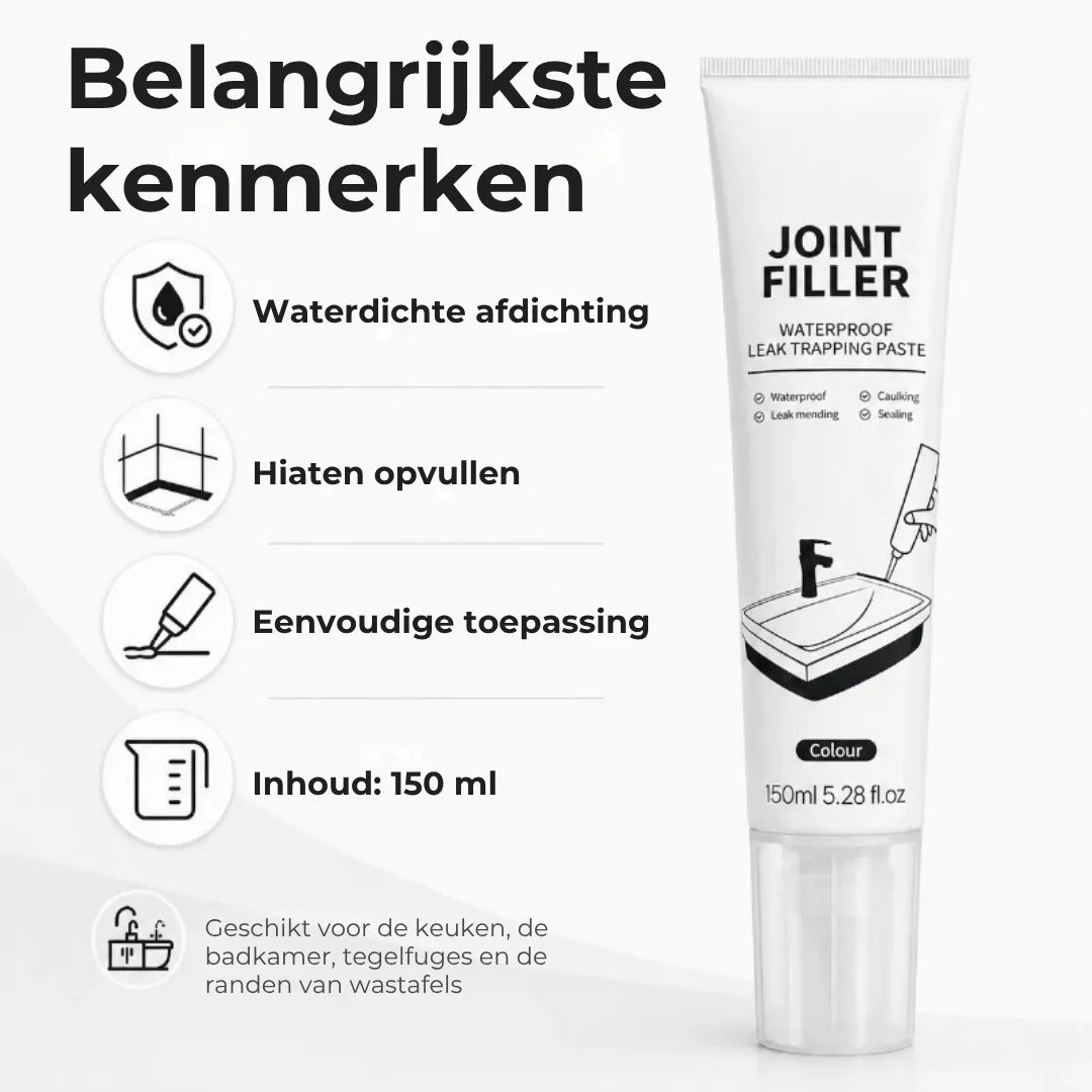 Waterdichte voegvuller in knijptube