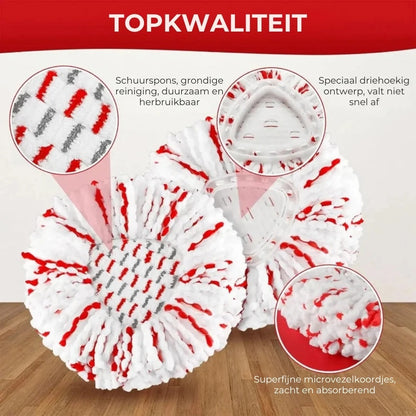 Driehoekige microvezel mopkop