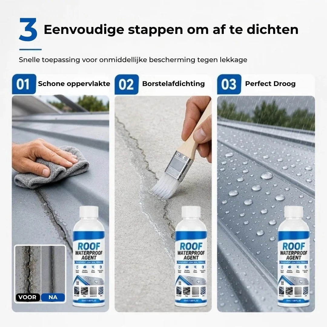 Transparante waterdichte dakafdichtingskit met kwastje