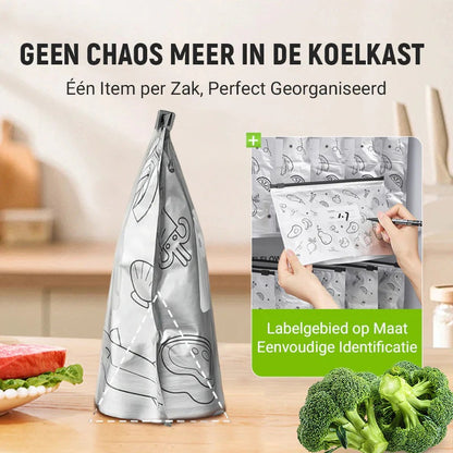Herbruikbare aluminiumfolie vershoudzakken met kluissluiting（10 stuks per set）