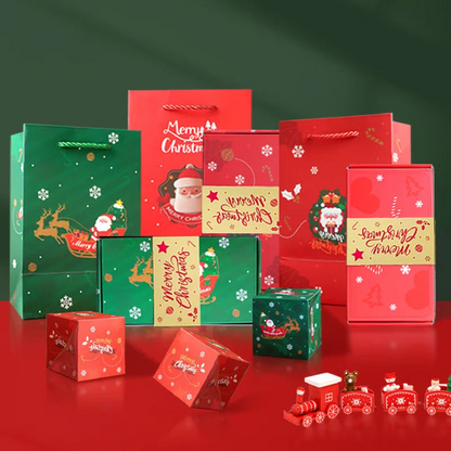 Pop up kerstcadeaudoos met explosie effect en 25 springdoosjes