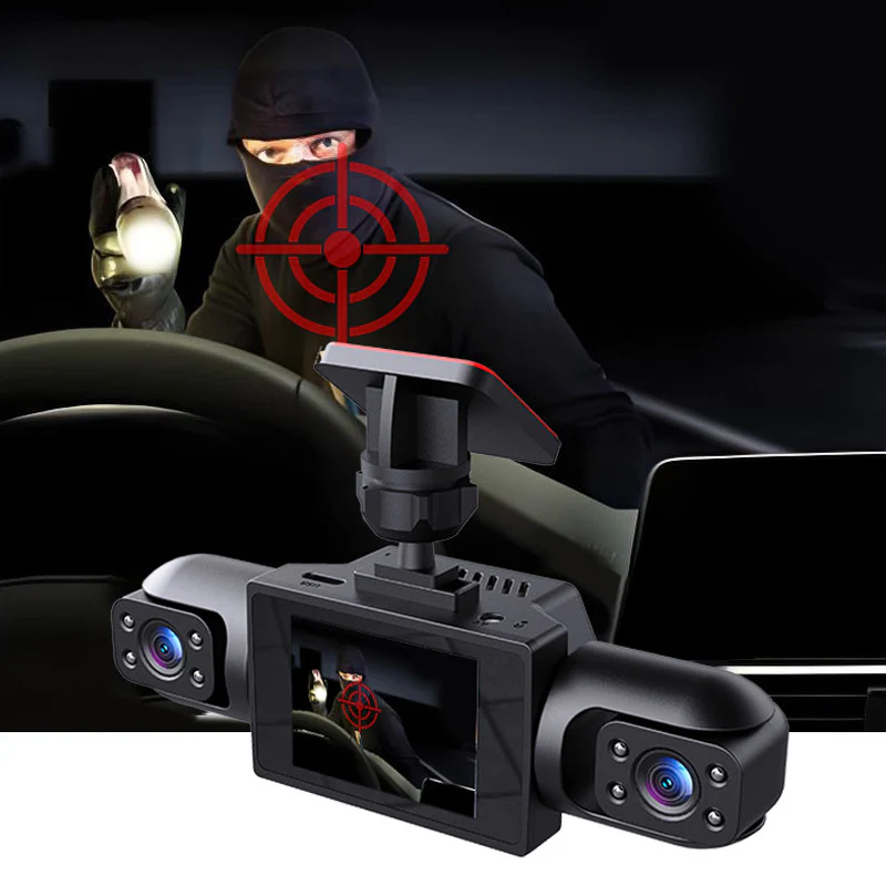 360° 4-Lens Dashcam – Volledig Zicht & Nachtzicht