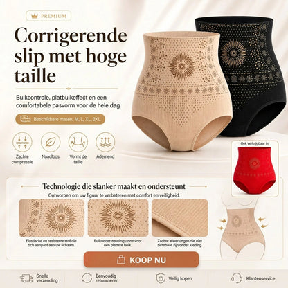 Vormgevende shorts met hoge taille