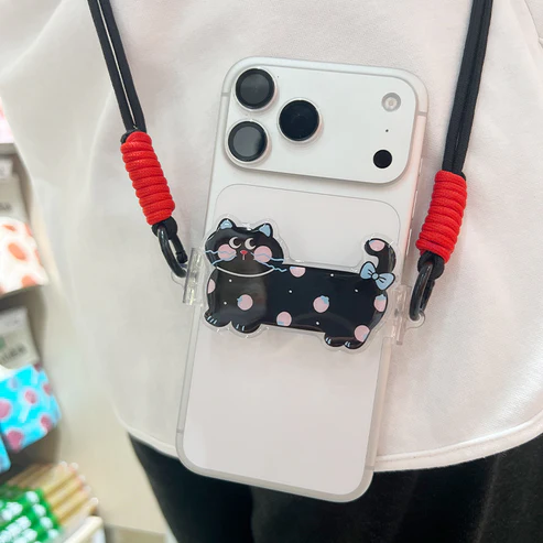 Telefoonclip met Cartoondier en Polskoord