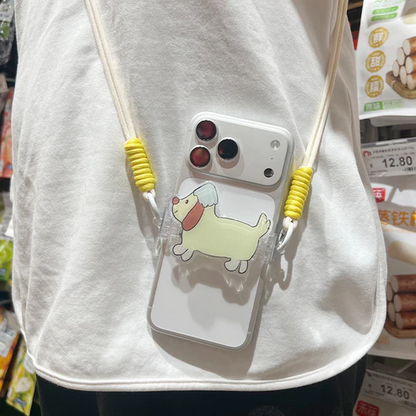 Telefoonclip met Cartoondier en Polskoord