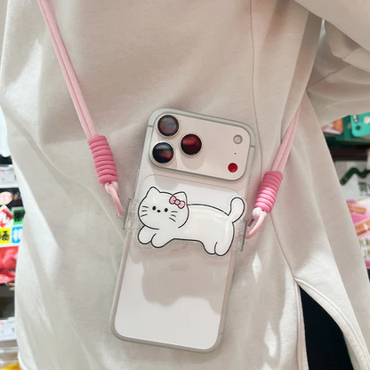 Telefoonclip met Cartoondier en Polskoord