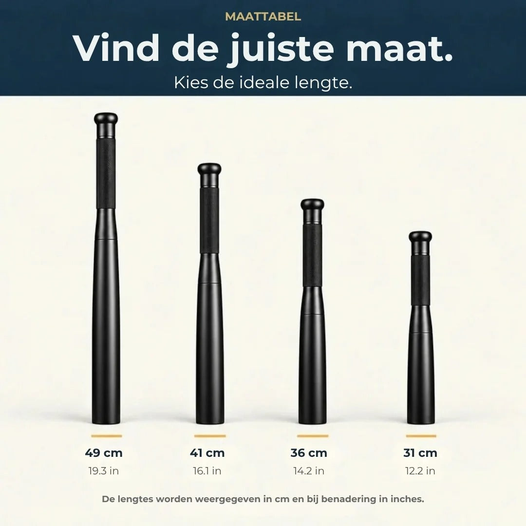 Aluminium honkbalknuppel met zaklamp
