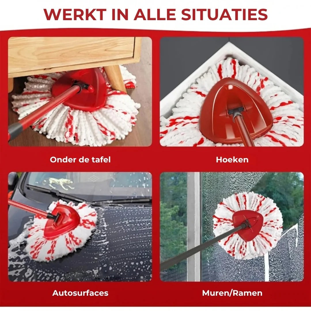 Driehoekige microvezel mopkop