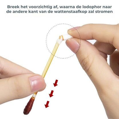 Jodium wattenstaafjes set van 50