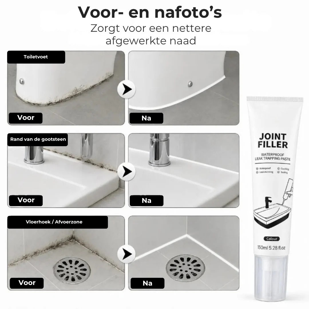 Waterdichte voegvuller in knijptube