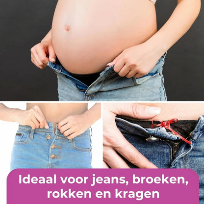 Metalen knoopverlengers voor broeken set van 10