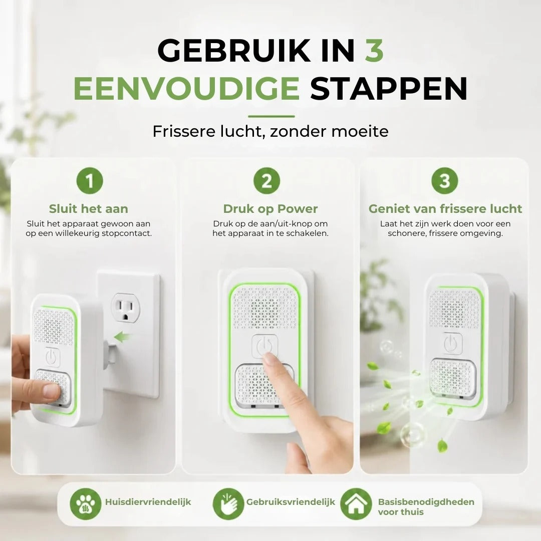 Ioniserende luchtreiniger tegen huisdiergeuren