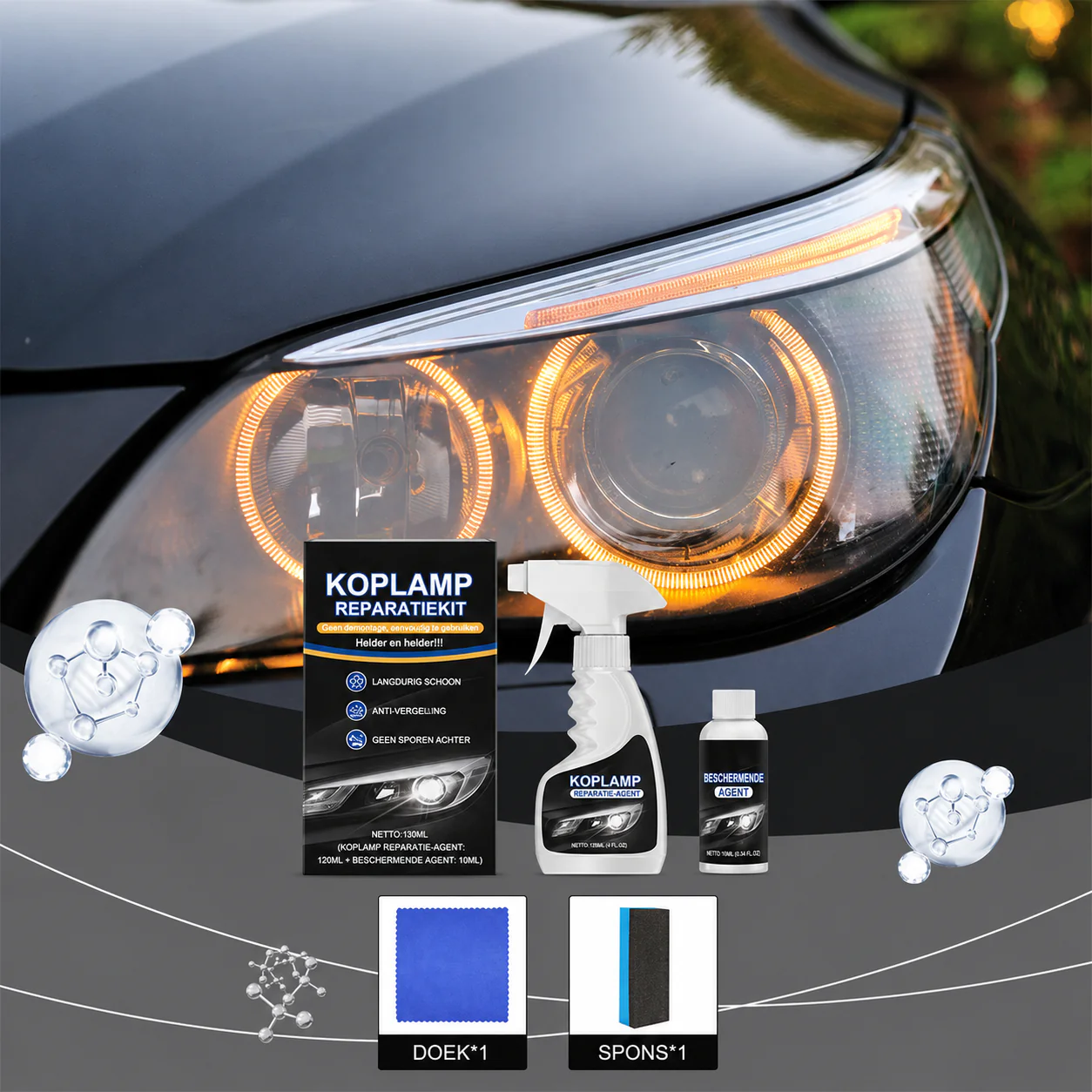 Autokoplamp restauratieset