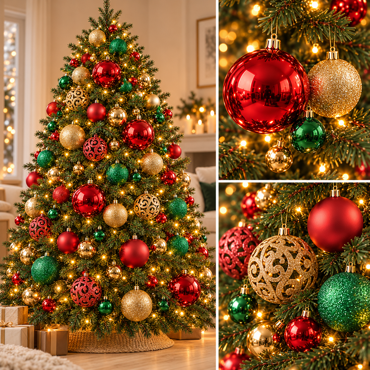 Set van 100 kerstballen voor de kerstboom